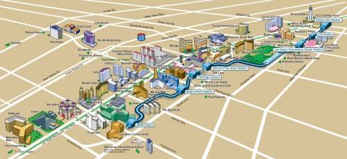 Карта Стрипа в Лас Вегасе