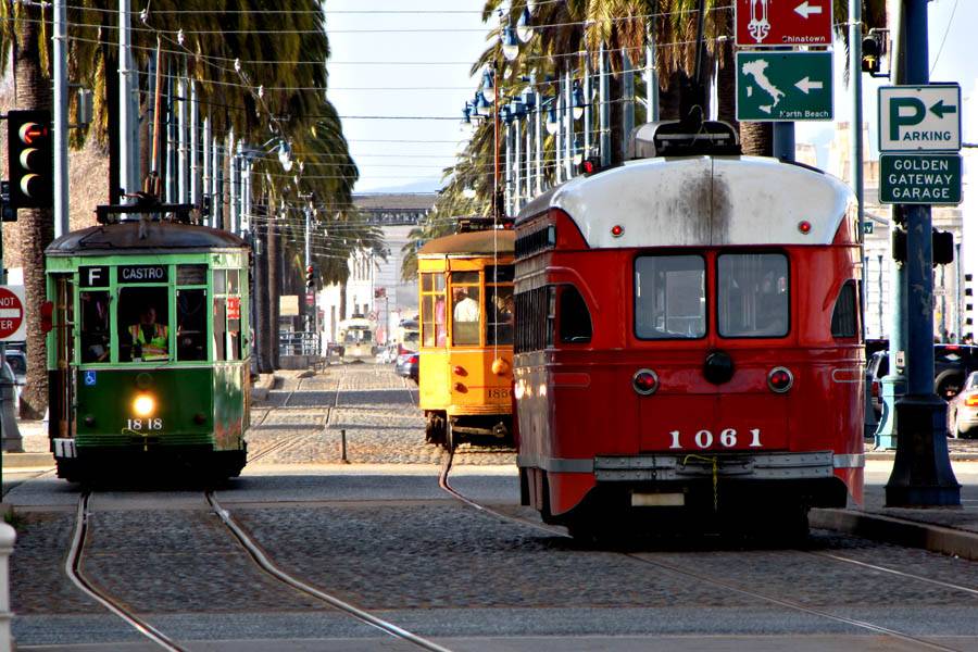 Старые трамваи в Сан Франциско