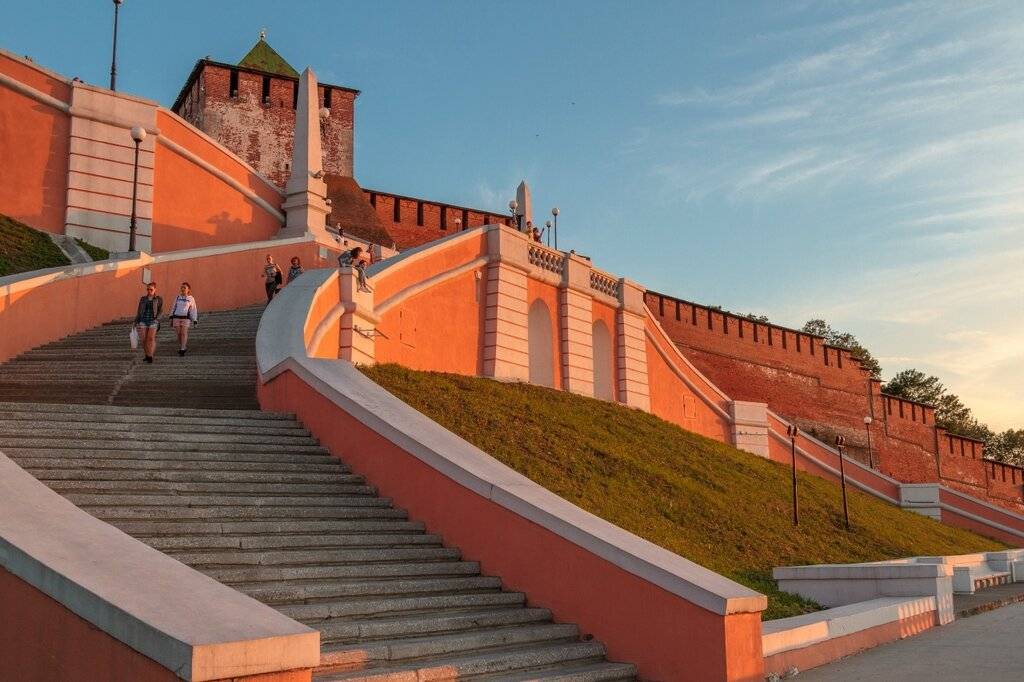 Сколько лестниц на чкаловской лестнице. Чкаловская лестница Нижний Новгород. Нижегородский Кремль Чкаловская лестница. Нижний Новгород Чкалов Чкаловская лестница памятник. Нижний Новгород Кремль лестница Чкалова.