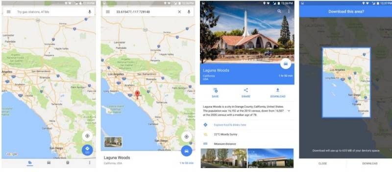 Встречайте офлайновую навигацию и поиск в Google Maps для Android