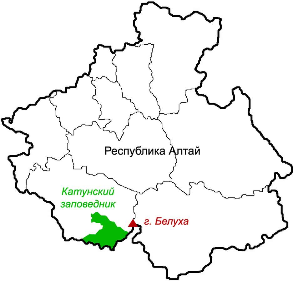 Карта россии алтайский заповедник