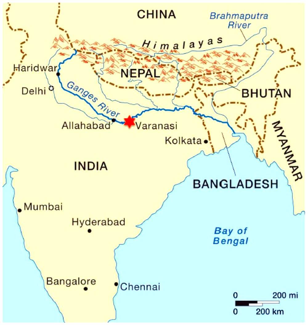 Реки инд и ганг на карте